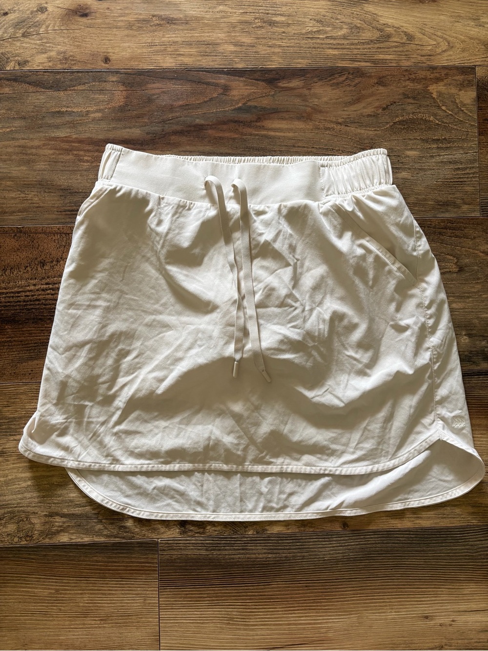 all in motion Cream High-Low Skirt with Drawstring Waist